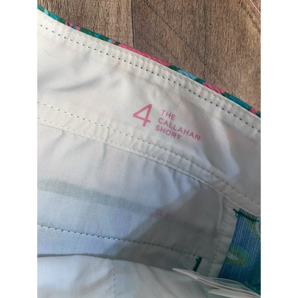 LOT OF TWO: Lilly Pulitzer Women's Size 4 The Callahan Short Green/Pink Shorts - Picture 8 of 8
